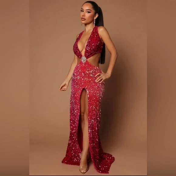 princess polly baby blue dress Fashion Nova Rose Gold Honor Sequin